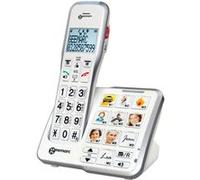 Geemarc AmpliDect 595 Photo - Téléphone sans fil avec ID d'appelant/appel en instance - DECT - (conférence) à trois capacité d'appel Blanc G