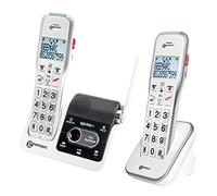 Geemarc Amplidect 595 U.L.E Duo - Téléphones Séniors avec Volume de Réception Amplifié, Répondeur, Fonction SOS et Système d’Interphone Intégré - Perte Auditive Moyenne ou Sévère - Version FR
