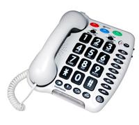 Téléphone Amplifié pour senior et malentendant- AmpliPower 40 - Geemarc (+40dB) - Blanc - blanc