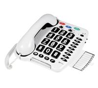 GEEMARC - CL100 - TÉLÉPHONE GROSSES TOUCHES - VOLUME DE RÉCEPTION +30 DB (dans le combine)-COULEUR BLANC