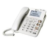 Geemarc - Téléphone fixe CL595 - Volume amplifié Sonnerie forte Touches larges Appel d'urgence - FR