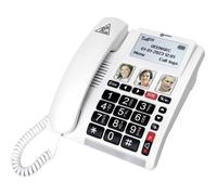 Geemarc CL9000 Téléphone filaire pour séniors touches photo, fonction mains libres, compatible avec