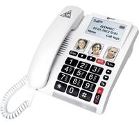Geemarc CL9000 Téléphone sans fil pour séniors touches photo, fonction mains libres, compatible avec les appareils auditifs, avec