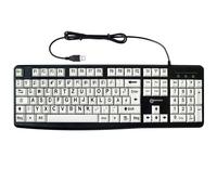 Geemarc Clavier Filaire USB-A pour PC Disposition QWERTZ à Grands Caractères