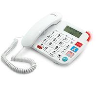Geemarc Dallas 20 - Téléphone Filaire au Volume de Réception Amplifié avec Larges Touches Mémoire et Sonnerie Puissante pour Personnes Agées - Perte Auditive Faible - Version FR