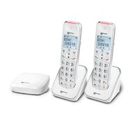 Geemarc Liberty 200 Duo - Téléphones sans Fil avec Base Ultra Compacte - Installez Vos Combinés où Vous Voulez