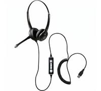Geemarc Micro-Casque USB-A Senior pour PC Filaire avec Amplification Sonore