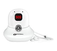 Geemarc Pendentif d'Urgence SOS Additionnel avec Fonction Mains Libres Blanc