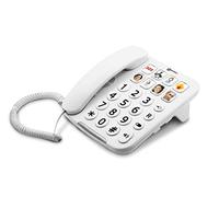 Geemarc PhotoPHONE 110 - Téléphone Fixe à Grosses Touches avec Volume de Réception Amplifié, Boutons Photo Personnalisables et Haut-parleur pour Séniors - Perte Auditive Faible ou Moyenne - Version FR