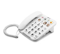 Geemarc PhotoPHONE 110 - Téléphone Fixe Amplifié à Grosses Touches, Boutons Photo, Haut-parleur Séniors