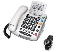 GEEMARC Téléphone filaire grosses touches sénior SERENITIES avec télécommande design