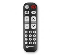 Geemarc Télécommande Universelle pour TV / Box avec Clavier Numérique Noir