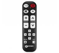 Geemarc Télécommande Universelle pour TV / Box avec Flèches de Navigation Noir