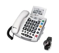 GEEMARC Téléphone filaire grosses touches sénior SERENITIES avec télécommande design
