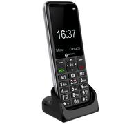 Téléphone Portable Senior - Compatible Appareils Auditifs - Bouton SOS Geemarc Noir