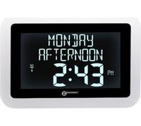 Geemarc VISO15 - Horloge radio-pilotée avec calendrier et rétro-éclairage - Utile pour les personnes atteintes de démence et d'Alzheimer