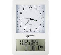 Geemarc VISO50 Horloge radio analogique avec affichage digital - Idéal pour les personnes âgées - Utile pour les personnes atteintes de démence ou d'Alzheimer - BLANC
