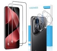 GEEMEE 2+2 Pièces pour Huawei Pura 80 Pro Verre Trempé avec Caméra Arrière Protecteur, 9H Dureté HD sans Bulles Anti-Rayures Protecteurs d'écran Film Vitre Trempé