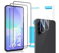 GEEMEE 2 Pièces Verre Trempé + 2 Pièces Caméra Arrière Protecteur pour Samsung Galaxy A36 5G, 9H Dureté HD Film Vitre Trempé, sans Bulles Anti-Rayures Protecteurs d'écran