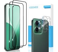 GEEMEE 2 Pièces Verre Trempé pour Oppo Reno 14F/14 FS (4G/5G) avec 2 Pièces Caméra Arrière Protecteur, 9H Dureté HD Film Vitre Trempé, sans Bulles Anti-Rayures Protecteurs d'écran