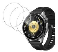 GEEMEE 3 Pack pour Huawei Watch GT6/GT 6 46mm/GT6 Pro/GT 6 Pro 46mm Verre trempé, Ultra Clair 9H Crystal Clear Film Protection Ecran en Verre Trempé, Anti - Rayures Glass Screen Protector