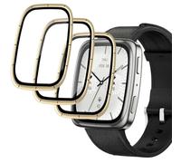 GEEMEE 3 Pieces Protection écran pour Huami Amazfit Active 2 Square, Film Souple Ultra HD TPU Anti-Empreintes digitales antidéflagrante à Bord incurvé pour Huami Amazfit Active 2 Square- Noir