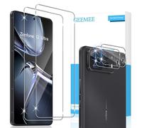 GEEMEE pour ASUS ZenFone 12 Ultra Verre Trempé, Protection écran et Caméra Arrière Protecteur, 2+2 Pièces Ultra Clair 9H Crystal Protection Ecran Anti - Rayures Screen Protector