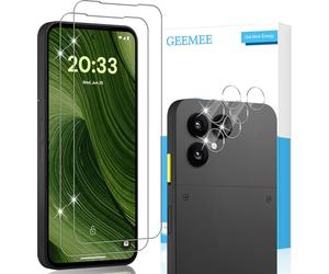 GEEMEE pour Fairphone 6 Verre Trempé, Protection écran et Caméra Arrière Protecteur, 2+2 Pièces Ultra Clair 9H Crystal Protection Ecran Anti - Rayures