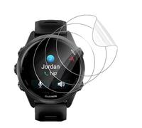GEEMEE pour Garmin Forerunner 570 42mm Protection écran, 3 Pièces Film Souple Ultra HD TPU Remplacement Protecteur D'écran Haute Sensible Couverture - Transparente