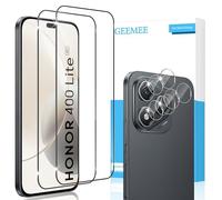 GEEMEE pour Honor 400 Lite Verre Trempé avec Caméra Arrière Protecteur, 2 + 2 Pièces 9H Dureté HD Film Vitre Trempé, sans Bulles Anti-Rayures Protecteurs d'écran
