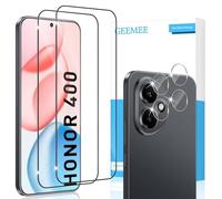 GEEMEE pour Honor 400 Verre Trempé avec Caméra Arrière Protecteur, 2 + 2 Pièces 9H Dureté HD Film Vitre Trempé, sans Bulles Anti-Rayures Protecteurs d'écran