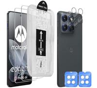 GEEMEE pour Motorola Moto Edge 70 Verre Trempé 【Auto-Install】,2+2 Pièces Protection écran et Caméra Arrière Protecteur【Couverture Complète 】【Installation facile】 Dureté 9H Film