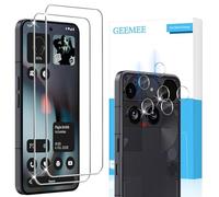 GEEMEE pour Nothing Phone 3 Verre Trempé +Arrière Caméra Verre Trempé, 2 Pack +2 Pack Ultra Clair 9H Crystal Protection Ecran Anti - Rayures Glass Screen Protector pour Nothing Phone 3