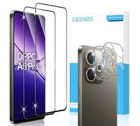 GEEMEE pour OPPO A5 Pro 4G/5G Verre Trempé avec Caméra Arrière Protecteur, 2+2 Pièces 9H Dureté HD Film Vitre Trempé, sans Bulles Anti-Rayures Protecteurs d'écran