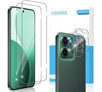 GEEMEE pour Oppo Reno 14F/14 FS (4G/5G) Verre Trempé +Arrière Caméra Verre Trempé, 2 Pack +2 Pack Ultra Clair 9H Crystal Protection Ecran Anti - Rayures Glass Screen Protector