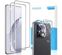 GEEMEE pour Realme 16 Pro Plus/Realme 16 Pro+ 3D Verre Trempé avec Caméra Arrière Protecteur, 2+2 Pièces 9H Dureté HD sans Bulles Anti-Rayures Protecteurs d'écran Film Vitre Trempé