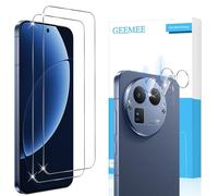 GEEMEE pour Realme GT8 Pro/Realme GT 8 Pro Verre Trempé, Protection écran et Caméra Arrière Protecteur, 2+2 Pièces Ultra Clair 9H Crystal Protection Ecran Anti -Rayures