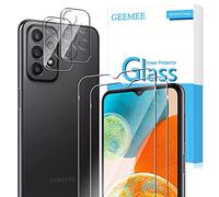 GEEMEE pour Samsung Galaxy A23 4G/5G Verre Trempé +Arrière Caméra Verre Trempé, 【2 Pack +2 Pack】 Ultra Clair 9H Crystal Clear Film Protection Ecran Anti - Rayures Glass Screen Protector