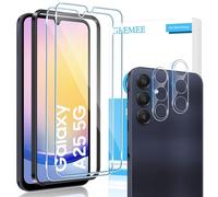 GEEMEE pour Samsung Galaxy A25 5G Verre Trempé +Arrière Caméra Verre Trempé, 【2 Pack +2 Pack】 Ultra Clair 9H Crystal Protection Ecran Anti - Rayures Glass Screen Protector pour Samsung Galaxy a 25 5G