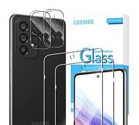 GEEMEE pour Samsung Galaxy A53 5G Verre Trempé +Arrière Caméra Verre Trempé, 【2 Pack +2 Pack】 Ultra Clair 9H Crystal Clear Film Protection Ecran Anti - Rayures Glass Screen Protector (Transparente)