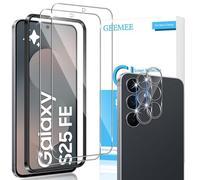 GEEMEE pour Samsung Galaxy S25 FE 5G Verre Trempé, Protection écran et Caméra Arrière Protecteur, 2+2 Pièces Ultra Clair 9H Crystal Protection Ecran Anti - Rayures Screen Protector