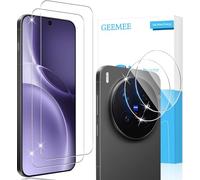 GEEMEE pour Vivo X300 Pro Verre Trempé +Arrière Caméra Verre Trempé, 2 Pack +2 Pack Ultra Clair 9H Crystal Protection Ecran Anti - Rayures Glass