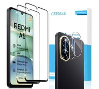 GEEMEE pour Xiaomi Redmi A5 4G/Xiaomi Poco C71 Verre Trempé avec Caméra Arrière Protecteur, 2 + 2 Pièces 9H Dureté HD Film Vitre Trempé, sans Bulles Anti-Rayures Protecteurs d'écran