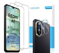 GEEMEE pour Xiaomi Redmi A5 4G/Xiaomi Poco C71 Verre Trempé, Protection écran et Caméra Arrière Protecteur, 2+2 Pièces Ultra Clair 9H Crystal Protection Ecran Anti -Rayures Screen Protector