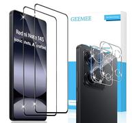 GEEMEE pour Xiaomi Redmi Note 14s Verre Trempé avec Caméra Arrière Protecteur, 2 + 2 Pièces 9H Dureté HD Film Vitre Trempé, sans Bulles Anti-Rayures Protecteurs d'écran