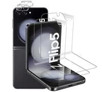 GEEMEE Protection écran Souple + Caméra Arrière Protecteur pour Samsung Galaxy Z Flip 5, [2+2 Pièces] TPU Flexible Film Haute Sensibilité Tactile Protection écran Anti-Rayures -Transparent