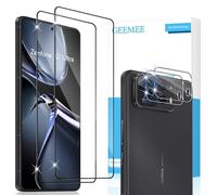 GEEMEE Verre Trempé pour ASUS ZenFone 12 Ultra avec Caméra Arrière Protecteur, 2+2 Pièces 9H Dureté HD sans BullesAnti-Rayures Protecteurs d'écran Film Vitre Trempé