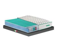 GEEMMA® Matelas double 160 x 190 ressorts ensachés et mémoire H27 - dispositif médical, double face confort/semi-rigide, orthopédique pour maux de dos, tissu hypoallergénique - HYBRID MED PRO