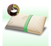 GEEMMA s.r.l. Coussin Latex Naturel 40 x 70 cm H12 cm. Coussin de lit Motif savon avec tissu en Aloe Vera amovible et lavable. Coussin matelas hypoallergénique - Natural Milk