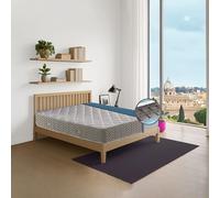 GEEMMA s.r.l. Matelas à ressort carré et demi rigide 135 x 190 cm orthopédique, face rigide/semi-rigide Massage H21 cm, contre les maux de dos, tissu hypoallergénique - MOD. MASSAGE.21